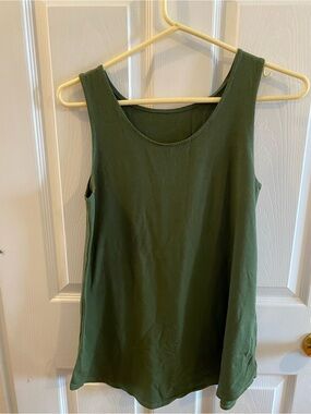 Encircled Olive Green Tank Top